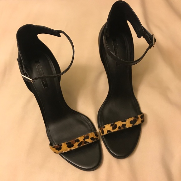 Zara Shoes - ZARA HIGH HEEL LEOPARD PRINT SANDALS